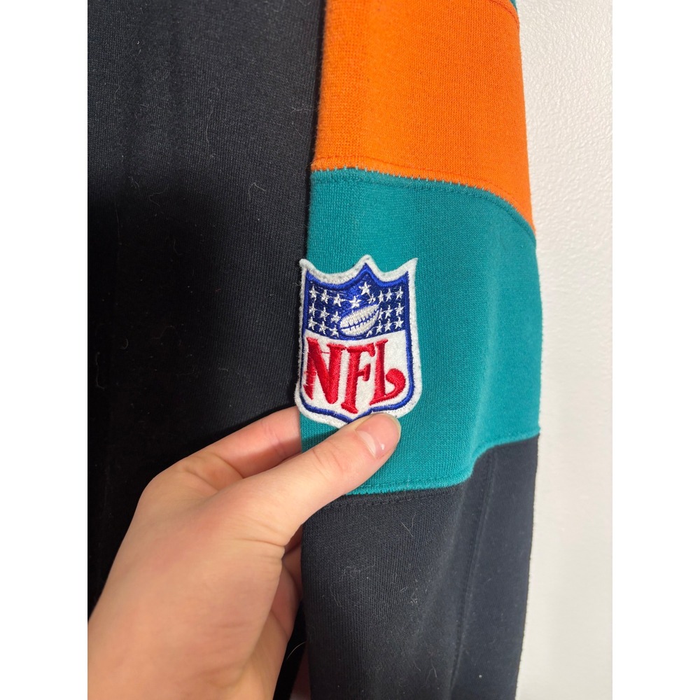 Starter‎ Miami Dolphins Color Block Hoodie NFL Football Teal Black Orange XL - Picture 3 of 7